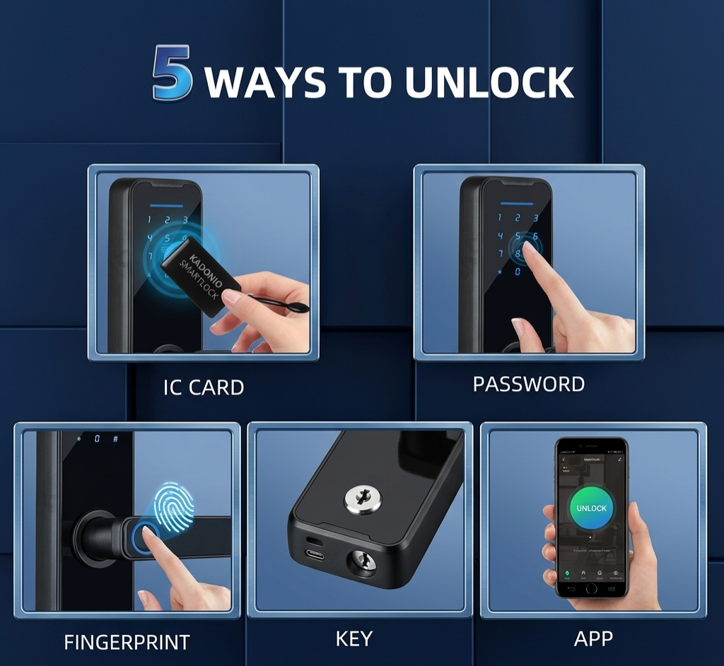 Smart Fingerprint Door Lock | Keyless Entry & NFC Unlock