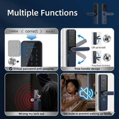 Smart Fingerprint Door Lock | Keyless Entry & NFC Unlock